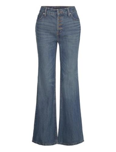 High-Rise Flare Jean Bottoms Jeans Flares Blue Lauren Ralph Lauren