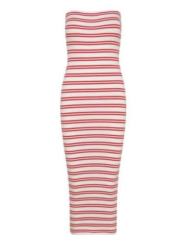 Super Stretch Tube Dress Knelang Kjole Red Gina Tricot