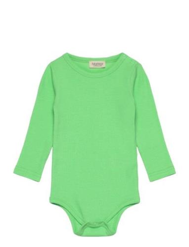 Plain Body Ls Bodies Long-sleeved Green MarMar Copenhagen