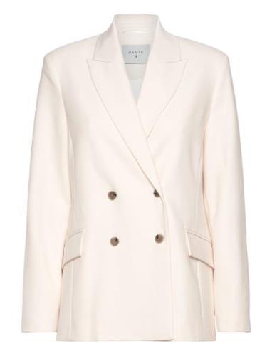 D6Lirio Double Breasted Blazer Blazers Double Breasted Blazers Cream D...