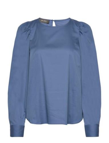 Mmgigi Blouse Tops Blouses Long-sleeved Blue MOS MOSH