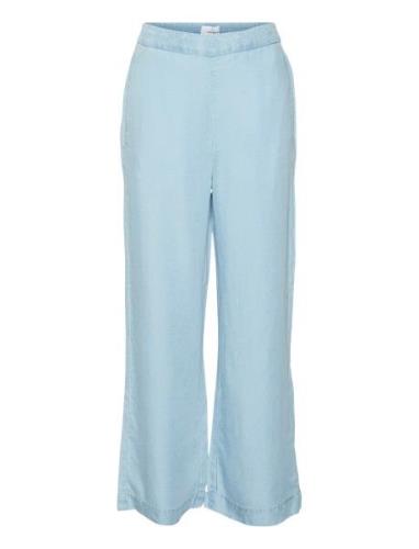 Vmbree Hr Paperbag Wide Pant Girl Bottoms Trousers Blue Vero Moda Girl