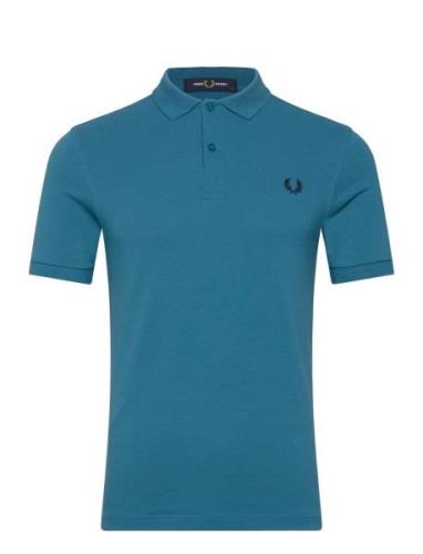 The Fred Perry Shirt Tops Polos Short-sleeved Blue Fred Perry