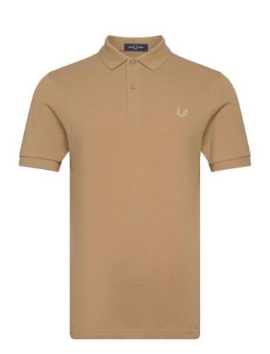 The Fred Perry Shirt Tops Polos Short-sleeved Beige Fred Perry