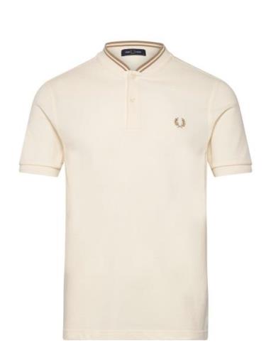 Bomber Collar Polo Tops Polos Short-sleeved Beige Fred Perry