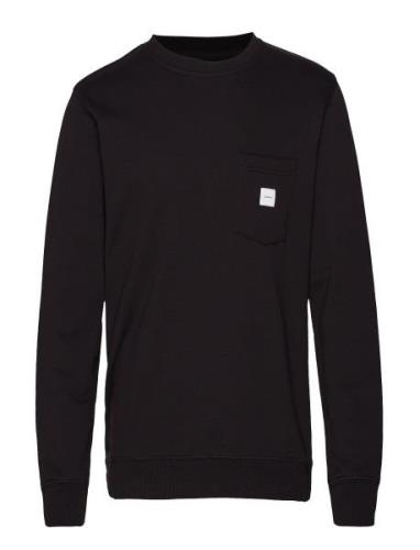 Square Pocket Sweatshirt Tops Sweat-shirts & Hoodies Sweat-shirts Blac...