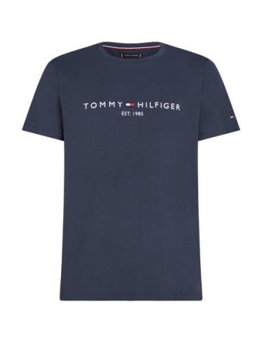 Tommy Logo Tee Tops T-shirts Short-sleeved Blue Tommy Hilfiger