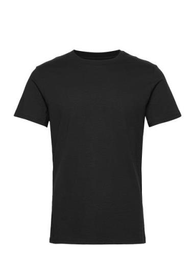 Crew-Neck Cotton Tops T-shirts Short-sleeved Black Bread & Boxers