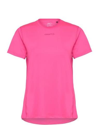 Adv Essence Ss Tee W Sport T-shirts & Tops Short-sleeved Pink Craft