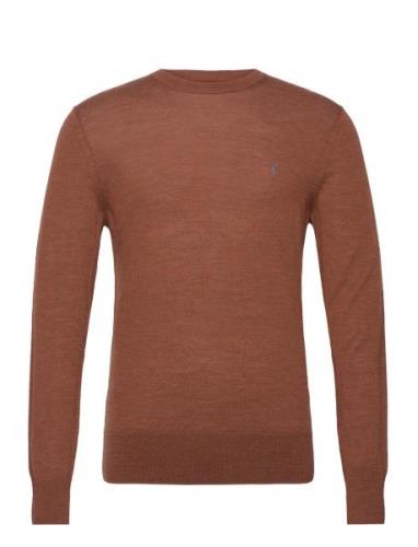 Mode Merino Crew Tops Knitwear Round Necks Brown AllSaints