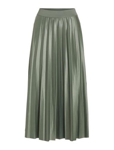 Vinitban Midi Skirt - Noos Knelangt Skjørt Khaki Green Vila