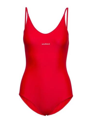 Adel Swimsuit Badedrakt Badetøy Red Soulland