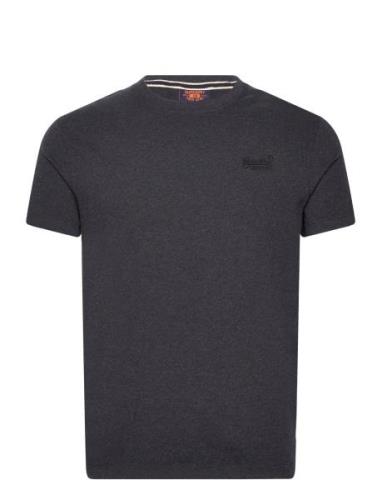 Essential Logo Emb Tee Tops T-shirts Short-sleeved Black Superdry