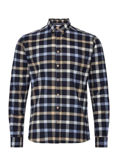 Dean Check Gr.40 Tops Shirts Casual Navy Kronstadt