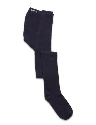 Stocking - Solid Tights Blue Minymo