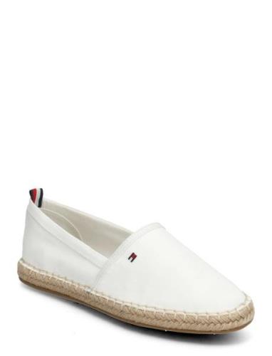 Basic Tommy Flat Espadrille Sandaler Espadrilles Lave White Tommy Hilf...