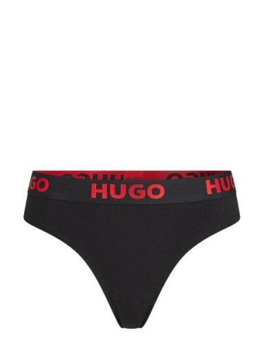 Thong Sporty Logo Stringtruse Undertøy Black HUGO