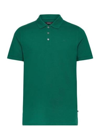 Mapoleo Melange Tops Polos Short-sleeved Green Matinique