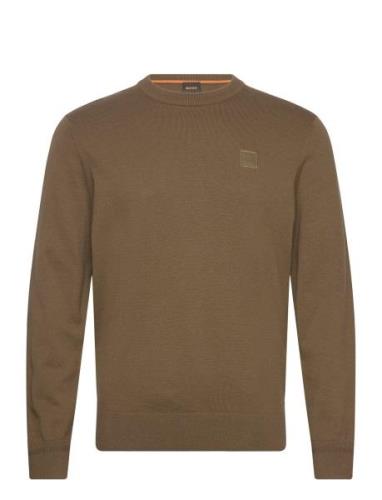 Kanovano Tops Knitwear Round Necks Khaki Green BOSS