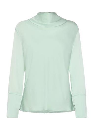 Ayumi Silk Blouse Tops Blouses Long-sleeved Green Ahlvar Gallery