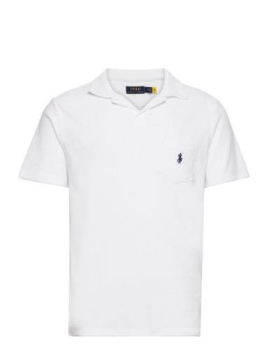 Rec Lw Cotton Terry-Ssl-Knt Tops Polos Short-sleeved White Polo Ralph ...