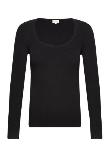 Cayleepw Pu Tops Knitwear Jumpers Black Part Two