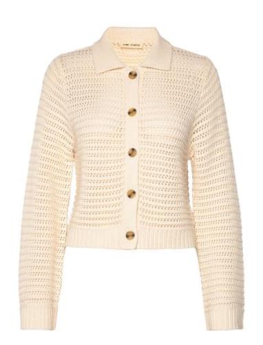 Esmagda Cardigan Knit Tops Knitwear Cardigans Cream Esme Studios