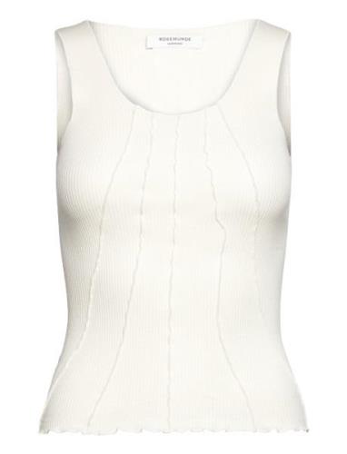 Cotton Top Tops T-shirts & Tops Sleeveless White Rosemunde