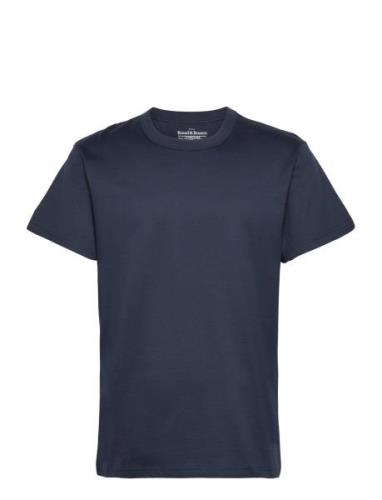 Crew Neck Pima Tops T-shirts Short-sleeved Navy Bread & Boxers