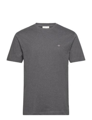 Reg Shield Ss T-Shirt Tops T-shirts Short-sleeved Grey GANT