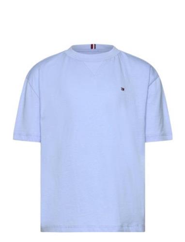 Essential Tee S/S Tops T-shirts Short-sleeved Blue Tommy Hilfiger