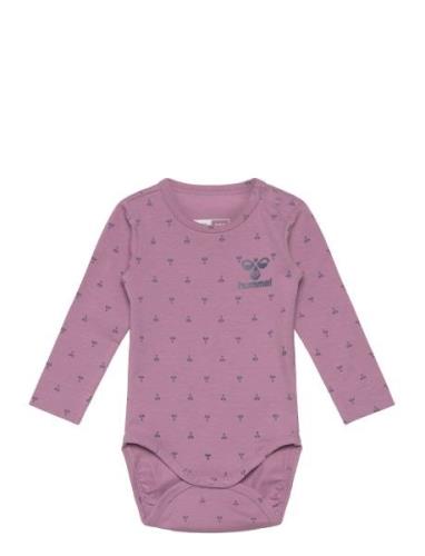 Hmlbeesy Body L/S Langermet Bodysuit Purple Hummel