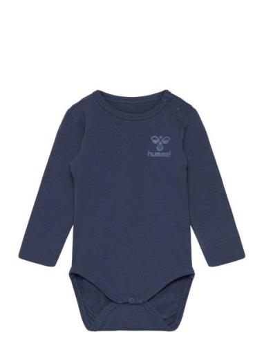 Hmlmino Body L/S Langermet Bodysuit Navy Hummel