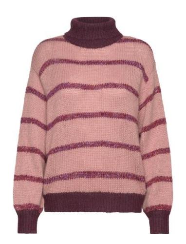 Nutara Pullover Tops Knitwear Turtleneck Pink Nümph