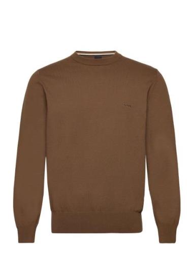 Pacas-L Tops Knitwear Round Necks Brown BOSS