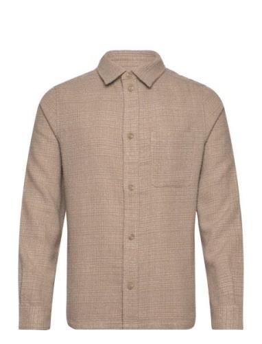 Kevin Bouclé Shirt Tops Shirts Casual Beige Les Deux