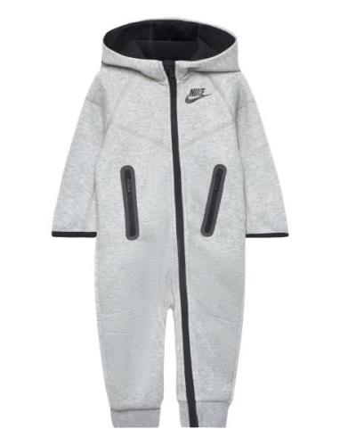 Nike Tech Fleece Hooded Coverall Langermet Bodysuit Grey Nike