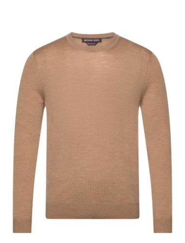 Core Merino Crew Tops Knitwear Round Necks Beige Michael Kors