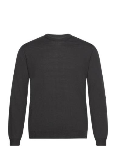 Extrafine Merino Knit Tops Knitwear Round Necks Black S.T. VALENTIN