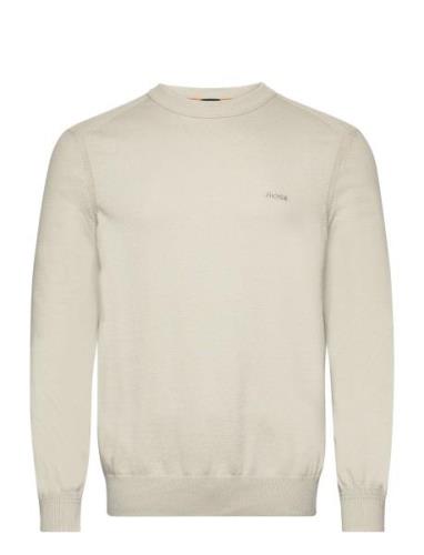 Asac_C Tops Knitwear Round Necks Beige BOSS