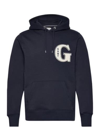 G Graphic Hoodie Tops Sweat-shirts & Hoodies Hoodies Blue GANT