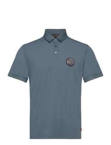 Polo Tops Polos Short-sleeved Navy EA7