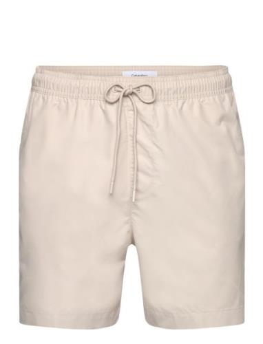 Medium Drawstring Badeshorts Beige Calvin Klein