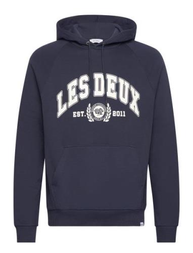 University Hoodie Tops Sweat-shirts & Hoodies Hoodies Blue Les Deux