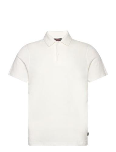 Durwin Ss Polo Shirt Tops Polos Short-sleeved White Morris