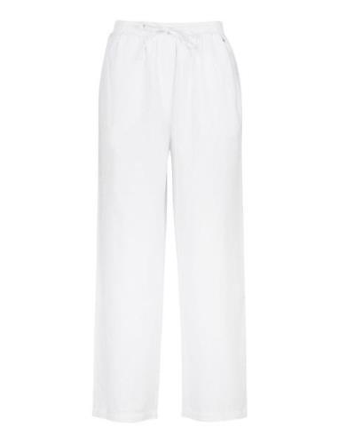 Barbour Christie Trous Bottoms Trousers Wide Leg White Barbour