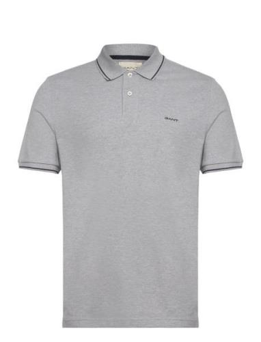 Tipping Ss Pique Polo Tops Polos Short-sleeved Grey GANT