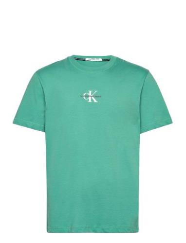 Monologo Tee Tops T-shirts Short-sleeved Green Calvin Klein Jeans