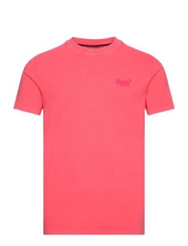 Essential Logo Emb Neon Tee Tops T-shirts Short-sleeved  Superdry