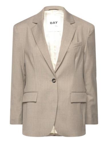 Allen - Classic Wool Blend Blazers Single Breasted Blazers Beige Day B...